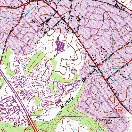 Topographic Map of Bohrer Park, MD