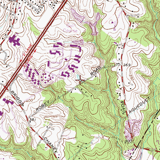 Topographic Map of Edgewood Park, MD