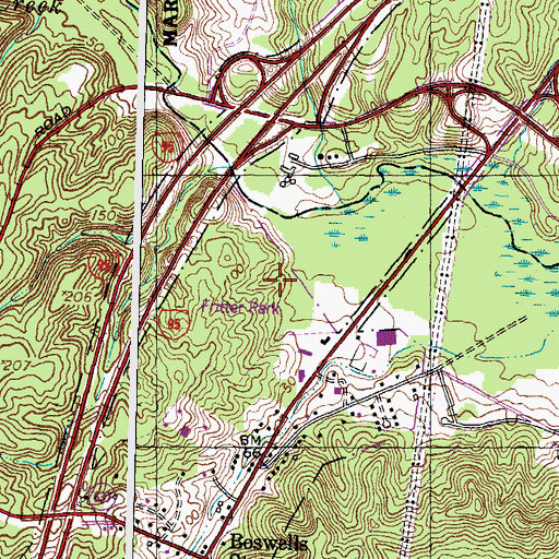 Topographic Map of Fritter Park, VA