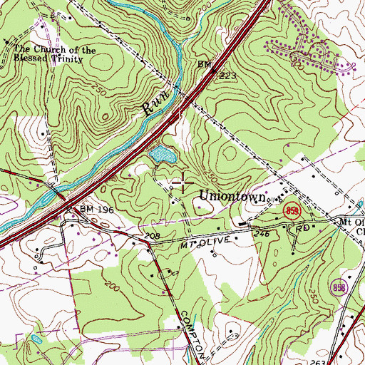 Topographic Map of Izaak Walton Park, VA