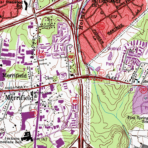 Topographic Map of Word of Grace Fellowship Church, VA