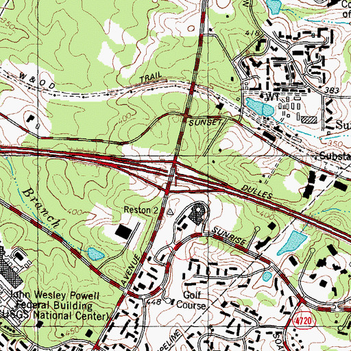 Topographic Map of Interchange 12, VA