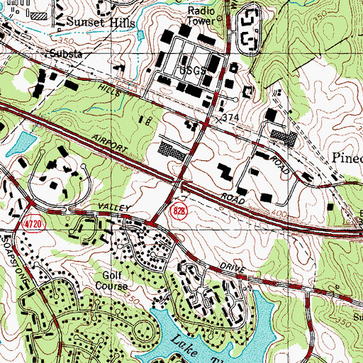 Topographic Map of Interchange 13, VA