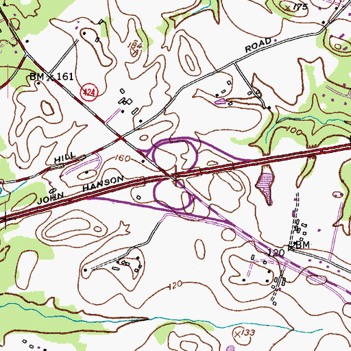 Topographic Map of Interchange 16, MD