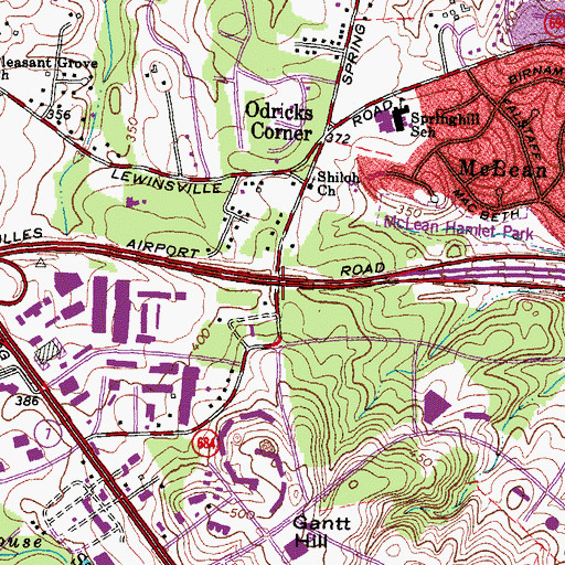 Topographic Map of Interchange 17, VA