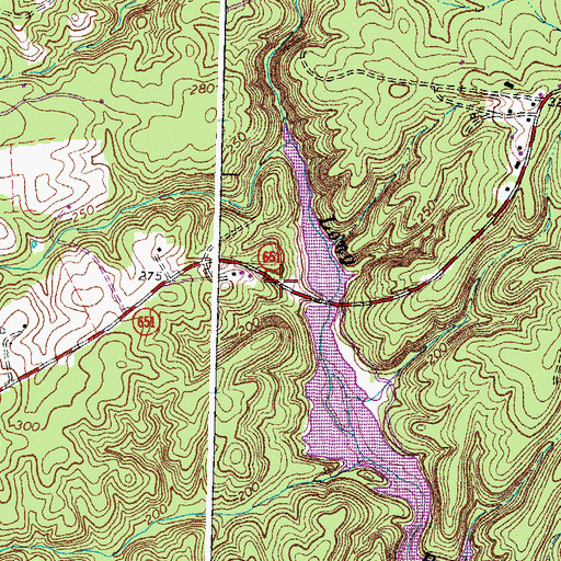 Topographic Map of Abel Reservoir Boat Landing, VA