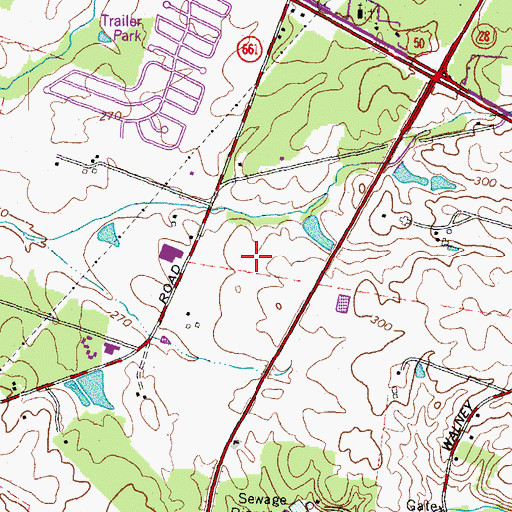 Topographic Map of Albemarle Point Business Park, VA