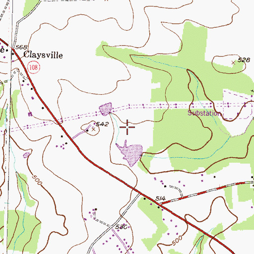 Topographic Map of Blue Mash Golf Course, MD