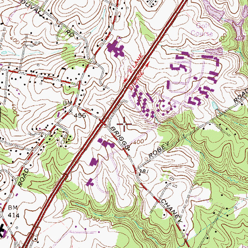 Topographic Map of Briggs Chaney Shopping Center, MD