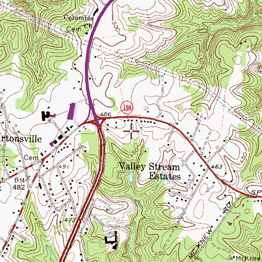 Topographic Map of Burtonsville Industrial Park, MD
