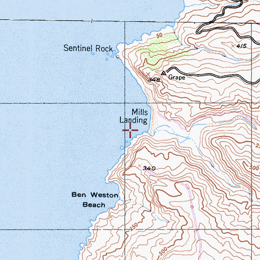 Topographic Map of Middle Canyon, CA