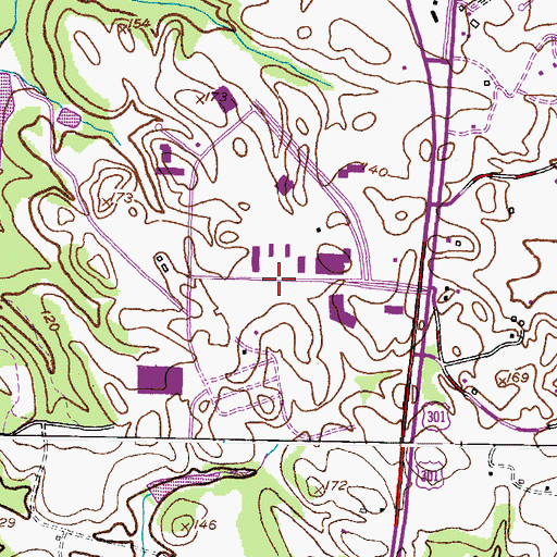 Topographic Map of Collington Center, MD