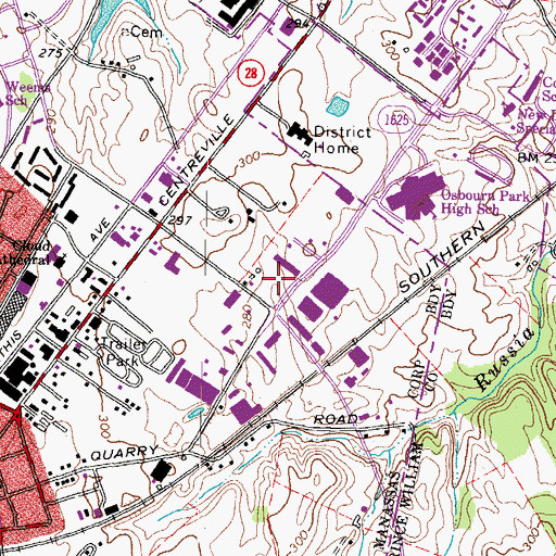 Topographic Map of Commerce Corner Shopping Center, VA