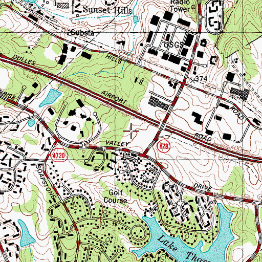 Topographic Map of Commerce Executive Park, VA