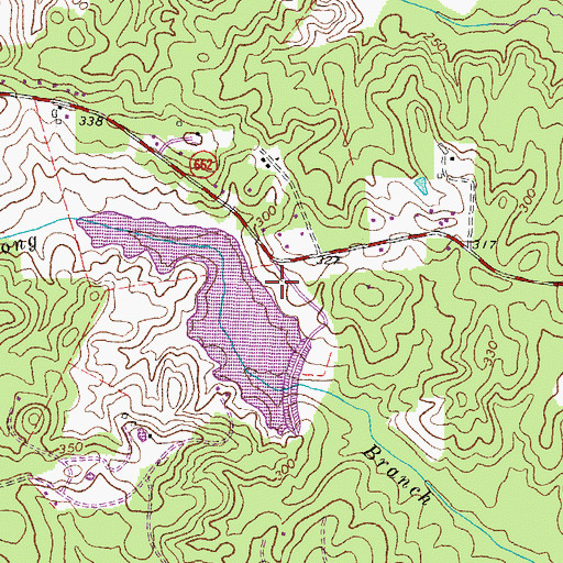 Topographic Map of Curtis Park Lake Boat Ramp, VA