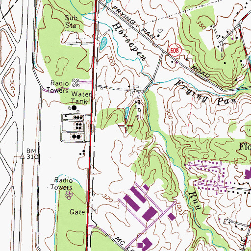 Topographic Map of Dulles Gateway Center, VA