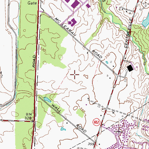 Topographic Map of Dulles International Center, VA