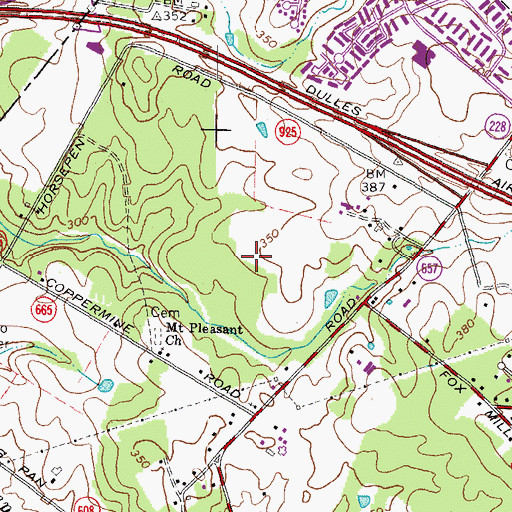 Topographic Map of Dulles Technology Center, VA