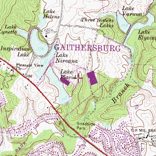 Topographic Map of Edison Technological Park, MD