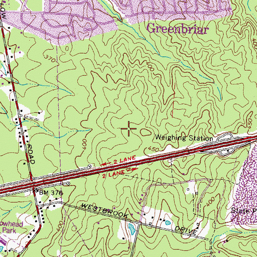 Topographic Map of Fair Lakes Shopping Center, VA