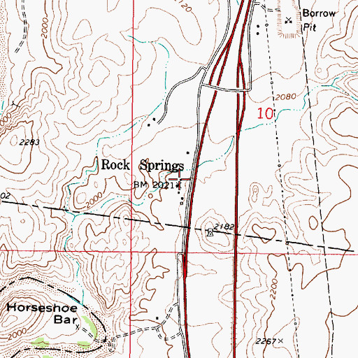 Topographic Map of Rock Springs, AZ