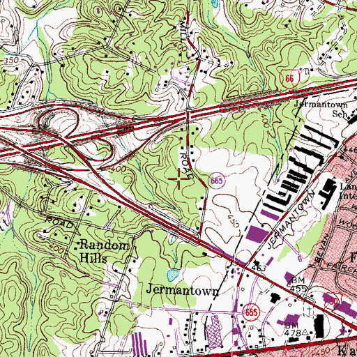 Topographic Map of High Ridge Business Park, VA