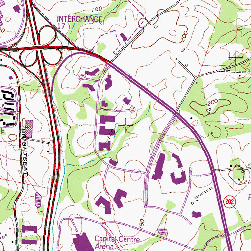Topographic Map of Inglewood Business Community Center, MD