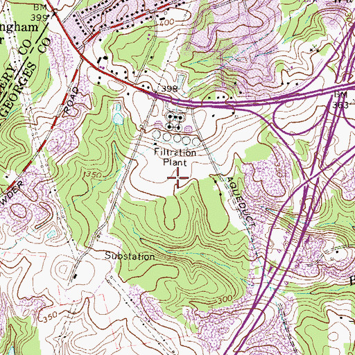 Topographic Map of Laurel Employment Park, MD