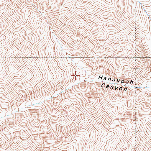Topographic Map of Middle Fork Hanaupah Canyon, CA