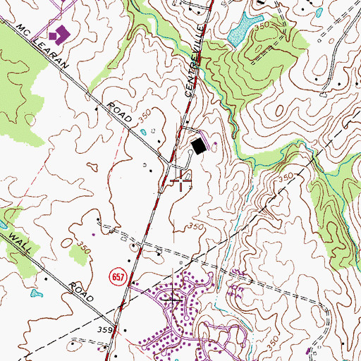 Topographic Map of McLearen Square Shopping Center, VA