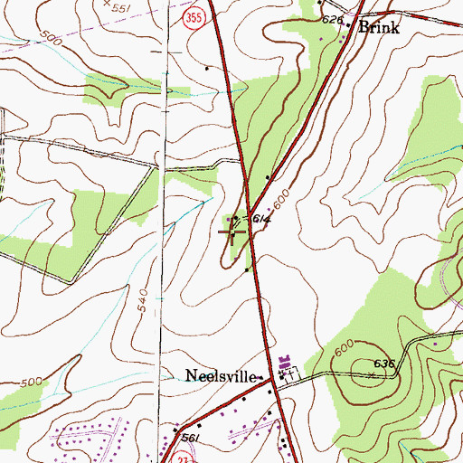 Topographic Map of Neelsville Village Shopping Center, MD