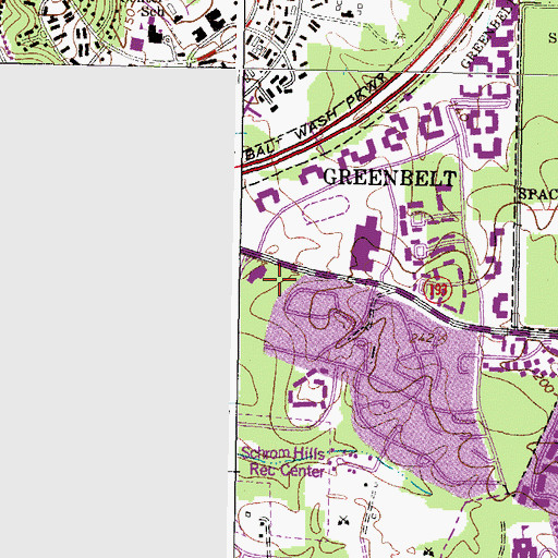 Topographic Map of Omni Commerce Center, MD