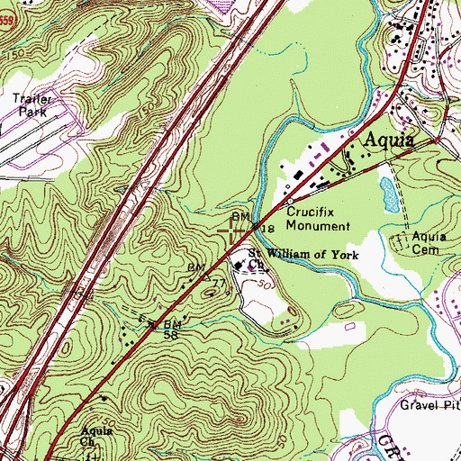 Topographic Map of Port Aquia Commercial Center, VA