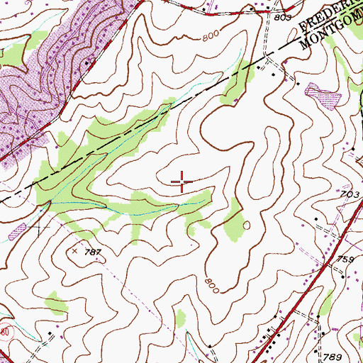Topographic Map of Rattlewood Golf Course, MD