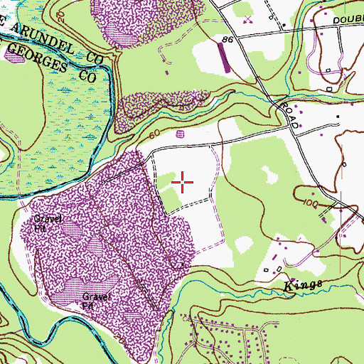 Topographic Map of Renditions Golf Course, MD