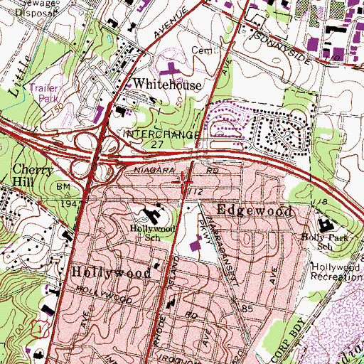 Topographic Map of New Generation For Christ Fellowship Church, MD