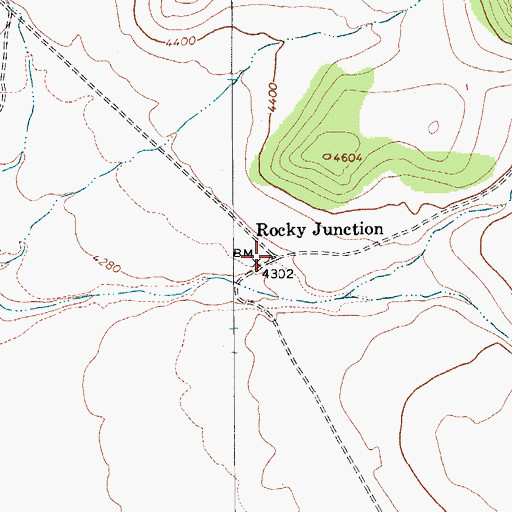 Topographic Map of Rocky Junction, AZ