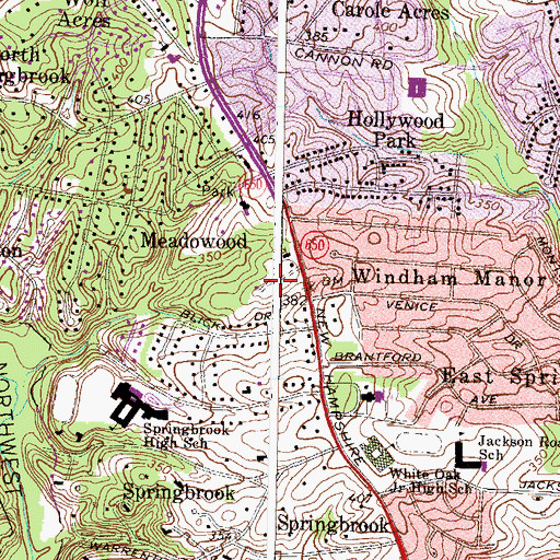 Topographic Map of New Hampshire Avenue Gospel Chapel, MD