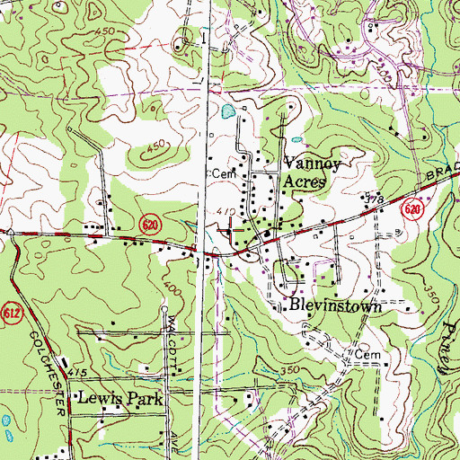 Topographic Map of New Life Korean Baptist Church, VA