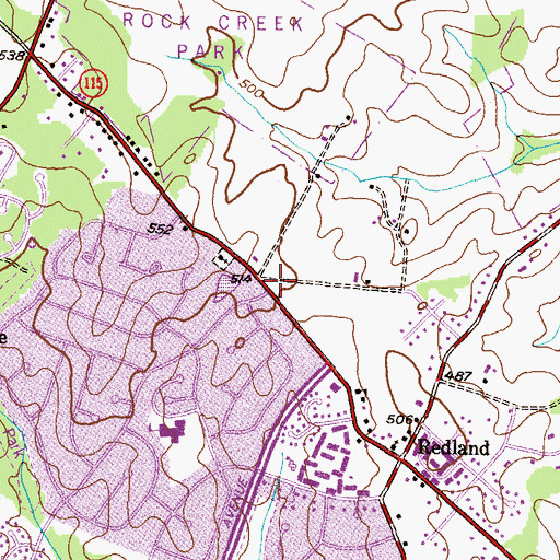 Topographic Map of New Life Seventh Day Adventist Church, MD