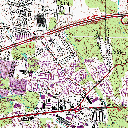 Topographic Map of Northern Virginia Primitive Baptist Church, VA