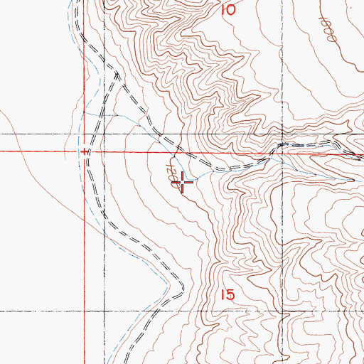 Topographic Map of Middle Park Canyon, CA
