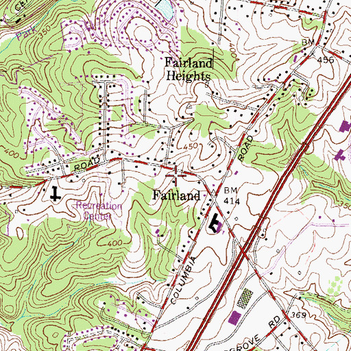 Topographic Map of Roberts Memorial Free Methodist Church, MD