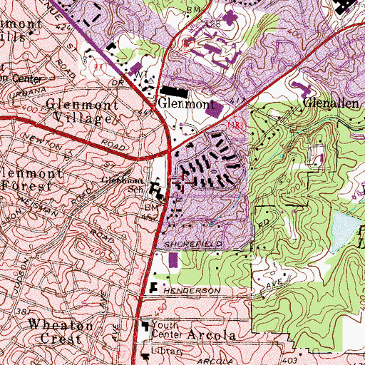 Topographic Map of Saint Andrews Lutheran Church, MD