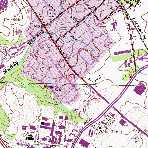 Topographic Map of Good Shepherd Lutheran Preschool, MD