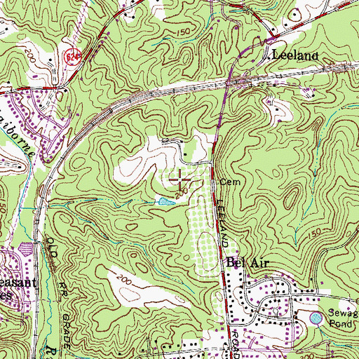 Topographic Map of Leeland Station Elementary School, VA