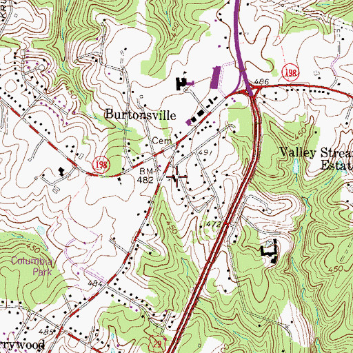 Topographic Map of Liberty Grove Nursery School, MD