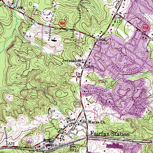 Topographic Map of Living Savior Lutheran Church Preschool, VA