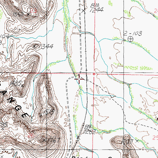 Topographic Map of Rocky Point, AZ