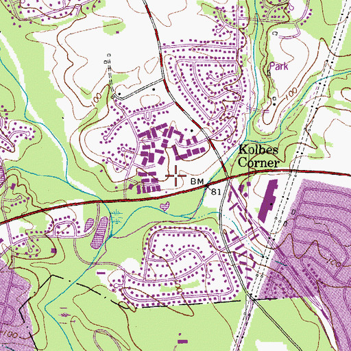 Topographic Map of Mitchellville Childrens House, MD
